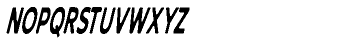 Nothern Sans Nothern Soft Ultra Condensed Italic Font UPPERCASE