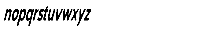 Nothern Sans Nothern Soft Ultra Condensed Italic Font LOWERCASE