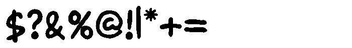 Notice Bold Font OTHER CHARS