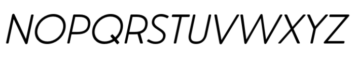 Nourd Extra Light Italic Font UPPERCASE