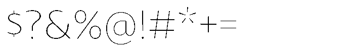 Nouveau 21 Hair Font OTHER CHARS