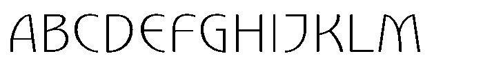 Nouveau 21 Thin Font UPPERCASE