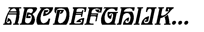 Nouveau Delight JNL Nouveau Delight Oblique JNL Font UPPERCASE