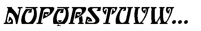 Nouveau Delight JNL Nouveau Delight Oblique JNL Font LOWERCASE