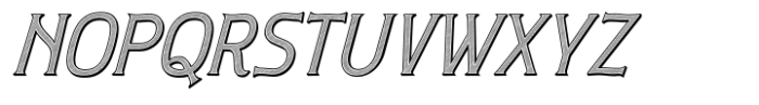 Nouveau Nexus 3D Light Slant Font UPPERCASE