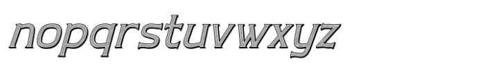 Nouveau Nexus 3D Light Slant Font LOWERCASE