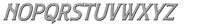 Nouveau Nexus 3D Medium Slant Font UPPERCASE
