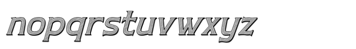Nouveau Nexus 3D Medium Slant Font LOWERCASE