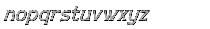 Nouveau Nexus 3D Slant Font LOWERCASE