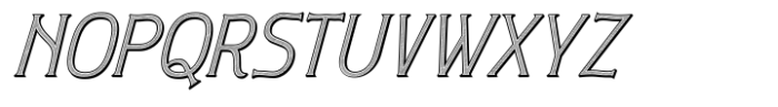 Nouveau Nexus 3D Thin Slant Font UPPERCASE
