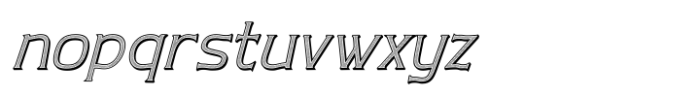 Nouveau Nexus 3D Thin Slant Font LOWERCASE