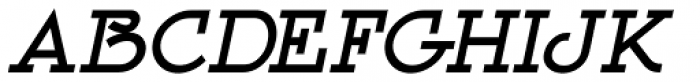 Nouveau Slab Serif Oblique JNL Font UPPERCASE