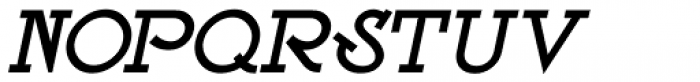 Nouveau Slab Serif Oblique JNL Font LOWERCASE