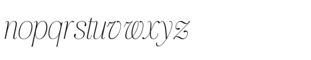 Nouvelle Edition Thin Italic Font LOWERCASE
