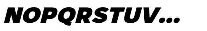 Nova Pro Extra Black Italic Font UPPERCASE
