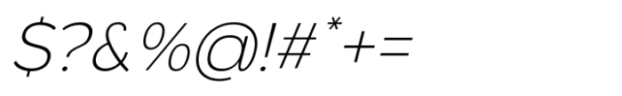 Nova Pro Extra Light Italic Font OTHER CHARS
