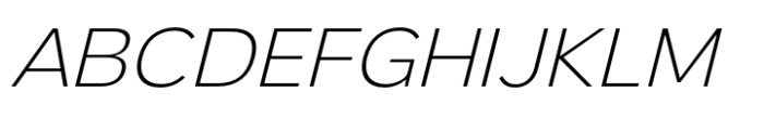 Nova Pro Extra Light Italic Font UPPERCASE