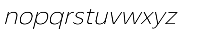 Nova Pro Extra Light Italic Font LOWERCASE