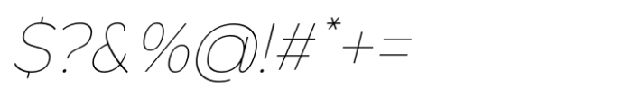 Nova Pro Thin Italic Font OTHER CHARS