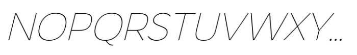 Nova Pro Thin Italic Font UPPERCASE