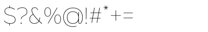 Nova Pro Thin Font OTHER CHARS
