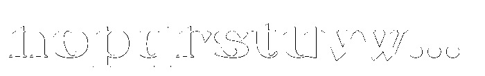 Novacurl Outline Font LOWERCASE