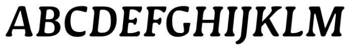 Novaletra Serif CF Demi Bold Italic Font UPPERCASE