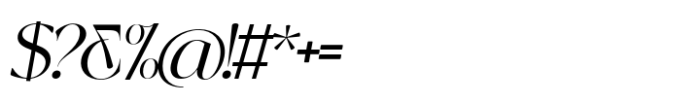 Novalisse Expended Oblique Font OTHER CHARS
