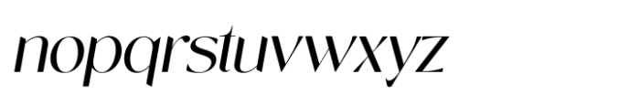 Novalisse Expended Oblique Font LOWERCASE