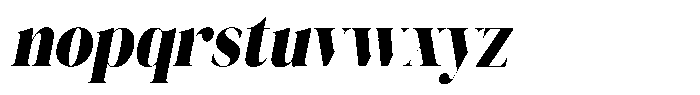 Novalux Black Condensed Italic Font LOWERCASE