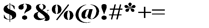 Novalux Black Expanded Font OTHER CHARS