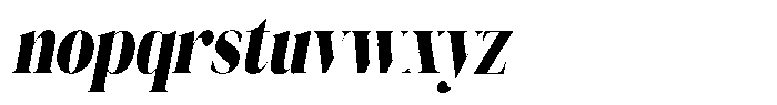 Novalux Black Extra Condensed Italic Font LOWERCASE
