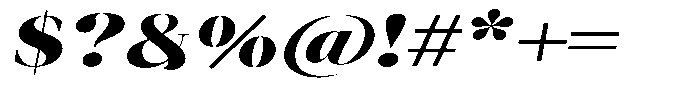 Novalux Black Extra Exp Italic Font OTHER CHARS