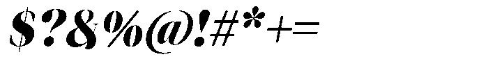 Novalux Black Semi Condensed Italic Font OTHER CHARS