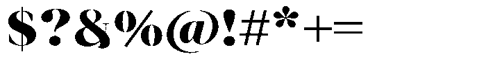 Novalux Black Semi Expanded Font OTHER CHARS