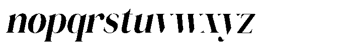 Novalux Bold Condensed Italic Font LOWERCASE