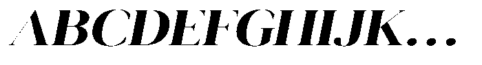 Novalux Bold Expanded Italic Font UPPERCASE