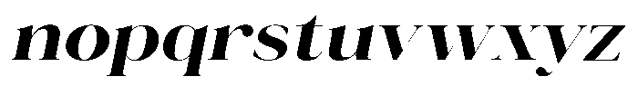 Novalux Bold Expanded Italic Font LOWERCASE