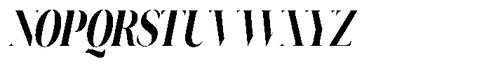 Novalux Bold Extra Condensed Italic Font UPPERCASE