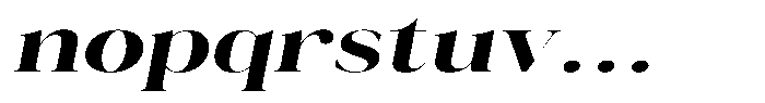 Novalux Bold Extra Exp Italic Font LOWERCASE