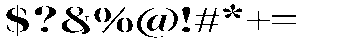 Novalux Bold Extra Expanded Font OTHER CHARS