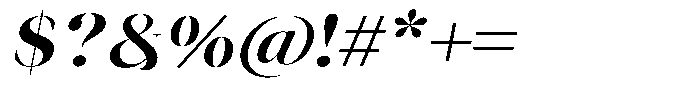 Novalux Bold Sem Exp Italic Font OTHER CHARS