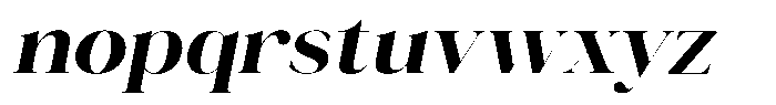 Novalux Bold Sem Exp Italic Font LOWERCASE