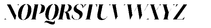 Novalux Bold Semi Condensed Italic Font UPPERCASE