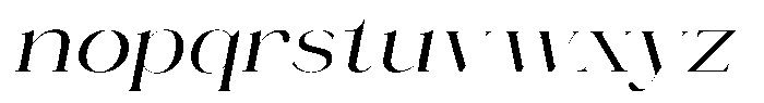 Novalux Expanded Italic Font LOWERCASE