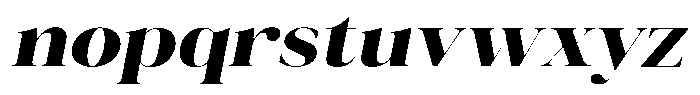 Novalux Extra Bold Exp Italic Font LOWERCASE