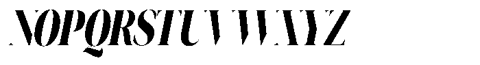 Novalux Extra Bold Extra Condensed Italic Font UPPERCASE