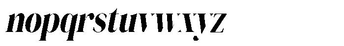 Novalux Extra Bold Extra Condensed Italic Font LOWERCASE