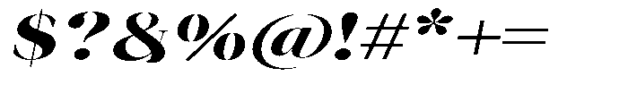 Novalux Extra Bold Extra Exp Italic Font OTHER CHARS