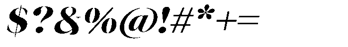 Novalux Extra Bold Sem Exp Italic Font OTHER CHARS
